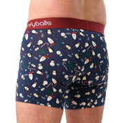 Comfyballs Cotton Long Boxer - Christmas Blue