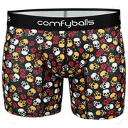 Comfyballs Cotton Long Boxer - Halloween Scull Black