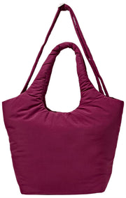 Roka Oxford Medium Taslon Axelväska - Merlot Röd