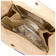Roka Hampstead Cotton Canvas Lunchväska - Bred Multi Stripe