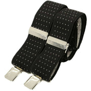 David Van Hagen Polka Dot 35mm Braces - Black