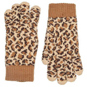 Dents Animal Print Gloves - Tan