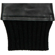 Dents Aubrey Fingerless Leather Mittens - Black