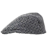 Dents Blashford Tweed Flat Cap - Kolgrå