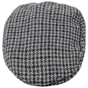 Dents Blashford Tweed Flat Cap - Kolgrå