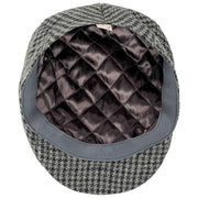 Dents Blashford Tweed Flat Cap - Kolgrå