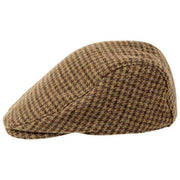 Dents Blashford Tweed Flat Cap - Chestnut Brown