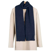Dents Boucle Fringe Scarf - Marinblå