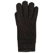 Dents Chevron Knit Paljetthandskar - Svart