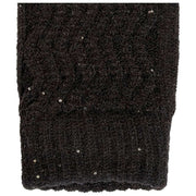 Dents Chevron Knit Paljetthandskar - Svart