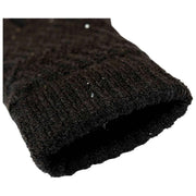 Dents Chevron Knit Paljetthandskar - Svart