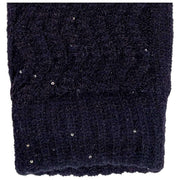 Dents Chevron Knit Paljetthandskar - Marinblå