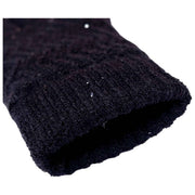 Dents Chevron Knit Paljetthandskar - Marinblå