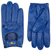 Dents Delta Classic Leather Driving Gloves - Royal Blue/Black