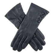 Dents Evangeline Touchscreen Three-Point Cashmere Lined Leather Gloves - Navy/Red