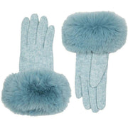 Dents Faux Cuff Gloves - Pale Blue