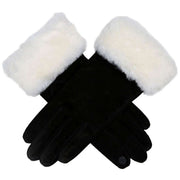 Dents Hallie Water Resistant Touchscreen Suede Gloves - Black