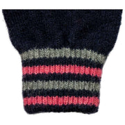 Dents Knitted Stripe Cuff Handskar - Marinblå
