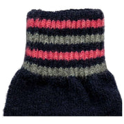 Dents Knitted Stripe Cuff Handskar - Marinblå