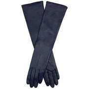 Dents Mia Single Point Long Leather Gloves - Navy