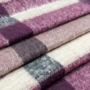 Dents Rutig rutig filtscarf - Damson Burgundy/Beige