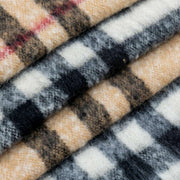 Dents Rutig Rutig filt Scarf - Kola Beige/Svart