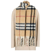 Dents Rutig Rutig filt Scarf - Kola Beige/Svart