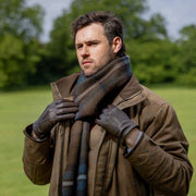 Dents Rutig Rutig Tofs Scarf - Brun