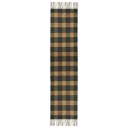 Dents Rutig Rutig Tofs Scarf - Grå/Kaffebrun