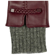 Dents Renee Touchscreen Läderhandskar - Damson Burgundy/Charcoal Grey