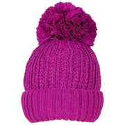 Dents Ribbed Knit Bobble Hat - Orchid Purple