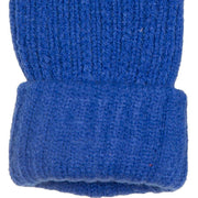 Dents Ribbed Knit Gloves - Cobalt Blue/Black