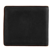 Dents Severn Leather RFID Blocking Coin Bifold Wallet - Black/Dark Tan