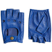 Dents Snetterton Fingerless Leather Driving Gloves - Royal Blue