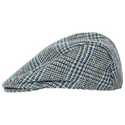 Dents Stanwick Tweed Flat Cap - Blå
