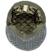Dents Stanwick Tweed Flat Cap - Blå