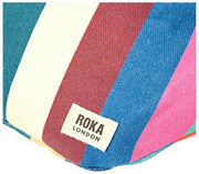 Roka Mill Hill Small Bum Bag i bomullscanvas - Bred Multi Stripe