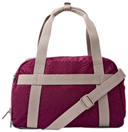 Roka Gatwick liten återvunnen canvas duffelväska - Cherry Lacquer Red