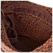 Roka Hoxton Large Cotton Canvas Axelväska - Mini Leopard Brown
