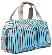 Roka Gatwick Medium Recycled Canvas Duffelväska - Blue Stripe