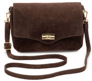 Elie Beaumont Suede Midi Twist Bag - Chokladbrun
