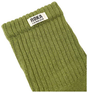 Roka Windsor Solid Crew Socks - Avokadogrön