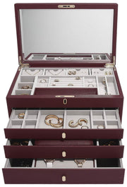 Stackers Stor lyxsmyckeskrin - Burgundy