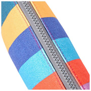 Roka Maida Vale Medium Cotton Canvas Pouch - Bred Multi Stripe