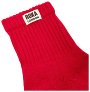Roka Windsor Solid Crew Socks - Scarlet