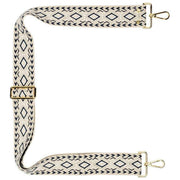 Elie Beaumont Bag Strap - Cream/Navy Woven Diamond