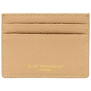 Elie Beaumont Heart Cardholder - Mink Beige/Vinröd