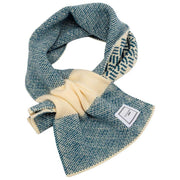 Elie Beaumont Stickad Pull Through Scarf - Teal Basketweave