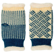 Elie Beaumont stickade handledsvärmare - Teal Basketweave