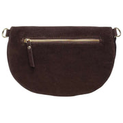 Elie Beaumont Suede Large Sling Bag - Chokladbrun